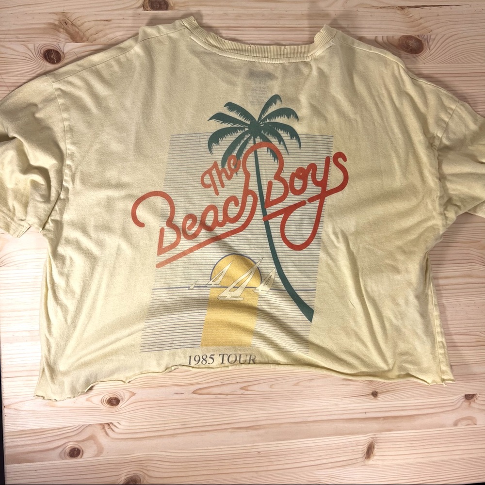 Tailgate Beach Boys Yellow Crop Tee